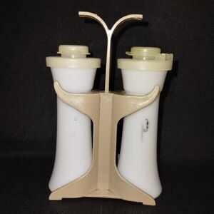 Tupperware Mini Salt And Pepper Shakers With Caddy